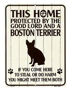 {XgeA G PROTECTED BY THE GOOD LORD AND A BOSTON TERRIER XSTCY AJuLŔ AJG AJG ^v[g ybg   Ŕ  JtF o[ K[