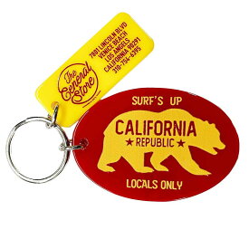 カリフォルニア ベア キーホルダー レッド アクリル製 カリフォルニア州 雑貨 アメリカ 西海岸 かっこいい おしゃれ 雑貨 アメリカン雑貨 おしゃれ アメリカン