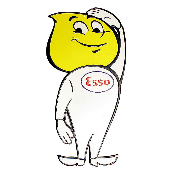 楽天市場】ESSO エッソ ドロップボーイ ダイカット エンボス加工 高さ 