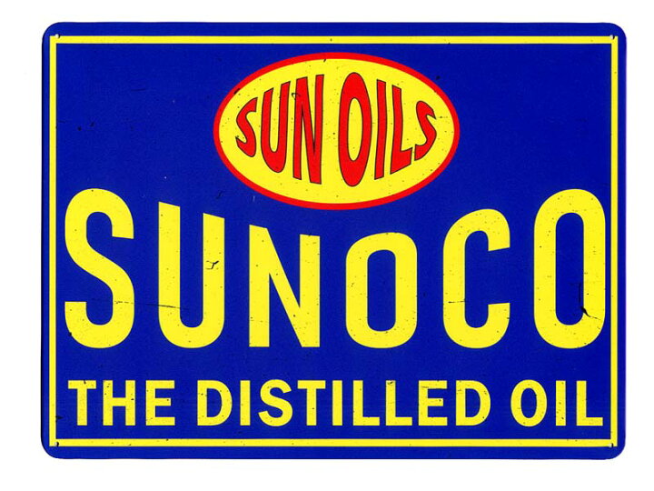 楽天市場】SUNOCO スノコ サンオイル アメリカンブリキ看板 メタル 