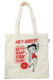 ベティ・ブープ エコバッグ トートバッグ 薄手 コットン製 Betty Boop ベティー 肩掛け可能 雑貨 キャラクター おしゃれ ポップ アメキャラ