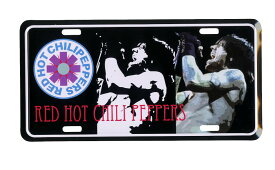 レッド・ホット・チリ・ペッパーズ RED HOT CHILIPEPPERS ライセンスプレート 完全売り切り品 アメリカン雑貨 アメリカ 雑貨 サインプレート メタルプレート おしゃれ カフェ バー 店舗 ガレージ 雑貨インテリア 看板