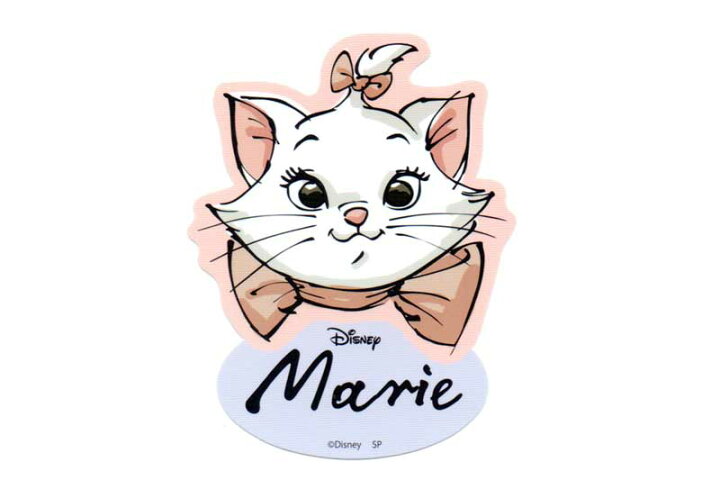 楽天市場 おしゃれキャット マリー ステッカー ネーム柄 マリーちゃん ディズニーグッズ 雑貨 猫 ネコ シール キャラクター ポップ アメリカン雑貨 ベリーベリー
