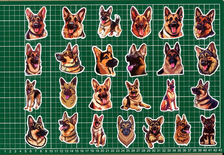 KKK-31】防水ステッカー 犬 dog 動物 ジャーマンシェパード アメリカ 