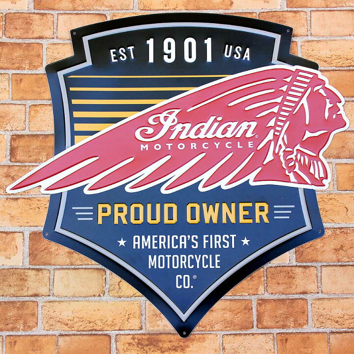 楽天市場】インディアンモーターサイクル 大型サイズ ダイカット 