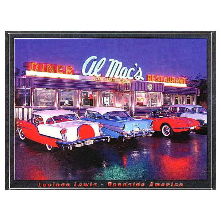 楽天市場 アメ車の集うドライブイン Al Mack S ルシンダルイス アメリカンブリキ看板 アメリカ ブリキ看板 アメリカン雑貨 アメリカ雑貨 サインプレート ティンサイン メタルプレート ガレージ おしゃれ カフェ バー 店舗 インテリア ポスター 看板 アメリカン雑貨