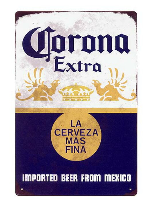 楽天市場】コロナビール CORONA ロゴ レトロ調 縦型 ミニサイズ 