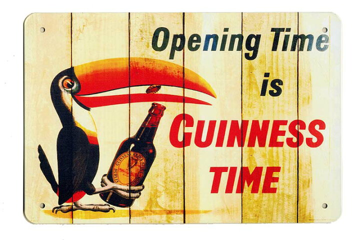 楽天市場】【メール便送料無料】ギネスビール GUINNESS TIME 横型 木目 