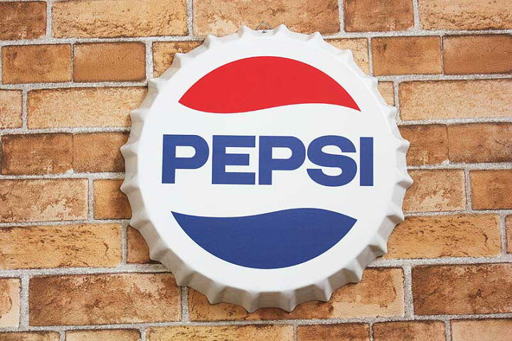 楽天市場】ペプシ 王冠型 立体看板 PEPSI 直径約35cm アメリカン 