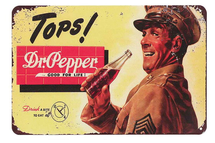 楽天市場】ドクターペッパー レトロ調 Top! Dr.Pepper ミニサイズ 
