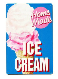 アイスクリーム Home Made ミニサイズ アメリカンブリキ看板 アメリカン雑貨 アメリカ 雑貨 サインプレート サインボード ティンサイン メタルプレート おしゃれ カフェ バー 店舗 インテリア ポスター ブリキ 看板