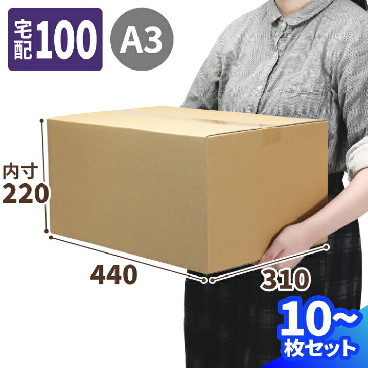 楽天市場】ダンボール 100サイズ 10枚〜50枚 (440×310×220) 段ボール 