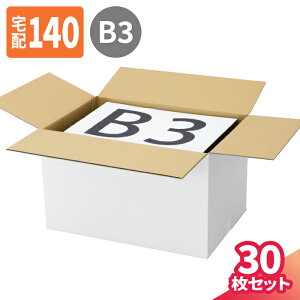 ダンボール 140サイズ 30枚 (600×400×360) B3 宅配140 段ボール 140 ダンボール箱 白 段ボール箱 梱包用 宅配箱 ヤマト 宅急便 ヤマト運輸 ゆうパック 佐川 梱包 箱 B3サイズ b3用紙 引っ越し 引っ越し
