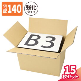 【送料無料】強化ダンボール ダンボール 140サイズ 15枚 (550×400×370) 重量物用 ダンボール 140 段ボール B3 ダンボール箱 段ボール箱 梱包用 宅配箱 宅配140 箱 宅配 B3サイズ 引っ越し 引越し ヤマト運輸 ボックス 収納 大型 大きい 精密機器 発送 高強度 (5735)