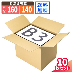 ダンボール 160サイズ 10枚 深さ可変 (565×426×479〜319) 軽量物発送用 ダンボール 160 段ボール ダンボール箱 段ボール箱 梱包資材 梱包材 梱包 箱 宅配箱 ヤマト 宅急便 ヤマト運輸 ゆうパック 佐