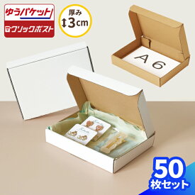 A6 段ボール クリックポスト 箱 50枚～300枚 (158×115×25) 厚さ3cm ダンボール ゆうパケット ダンボール箱 定形外 梱包 梱包資材 梱包材 A6サイズ 小型 小さい アクセサリー ゆうパケットポスト メルカリ 発送 ラクマ ハンドメイド アクセサリー 白箱 小箱 (0289/0404)