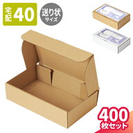 ダンボール 40サイズ 宅配伝票ピッタリ 400枚 (205×117×50) 段ボール 小型 ダンボール箱 宅配60 箱 梱…