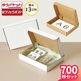 A6 段ボール ゆうパケット クリックポスト 箱 700枚 (158×115×25) 厚さ3cm ダンボール ダンボール箱 ゆうメール 定形外 梱包 梱包資材 梱包材 A6サイズ 小型 小さい アクセサリー ゆうパケットポスト メルカリ 発送 ラクマ ハンドメイド アクセサリー 白箱 (5289/5404)