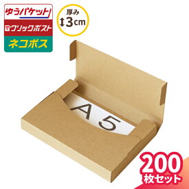 ネコポス 箱 3cm A5 200枚 (227×158×25) ネコポス ダンボール A5サイズ 段ボール ダンボール箱 段ボール箱 ゆうパケット 箱 クリックポスト 梱包資材 メール便 薄型 小型 小さい メルカリ 発送 ラクマ PayPayフリマ (5679)