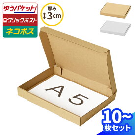 ネコポス 箱 3cm A5 10枚〜100枚 (223×157×26) ネコポス ダンボール A5サイズ 段ボール ダンボール箱 段ボール箱 ゆうパケット 箱 クリックポスト 梱包資材 メール便 薄型 小型 小さい メルカリ 発送 ラクマ PayPayフリマ 白ダンボール 白箱 (0673/0676)