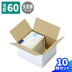 文芸書 収納 ダンボール 60サイズ 10枚 (234×200×140) 段ボール 60 ダンボール箱 段ボール箱 梱包用 梱包資材 梱包材 本 梱包 書籍 宅配60 箱 宅配箱 ヤマト 宅急便 ヤマト運輸 ゆうパック 佐川 宅