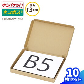 ネコポス 箱 3cm B5 10枚 (267×192×26) フリマサイト用 ネコポス ダンボール B5サイズ 段ボール ダンボール箱 段ボール箱 ゆうパケット 箱 クリックポスト 梱包資材 メール便 薄型 小型 小さい メルカリ 発送 ラクマ PayPayフリマ 60サイズ (0672)