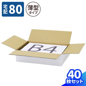 段ボール 80サイズ B4 10枚〜40枚 白 (400×270×100) 薄型 ダンボール 80サイズ ダンボール箱 浅型 80 段ボール箱 梱包資材 梱包材 梱包 宅配80 箱 B4サイズ 宅配箱 ヤマト 宅急便 ヤマト運輸 ゆうパッ