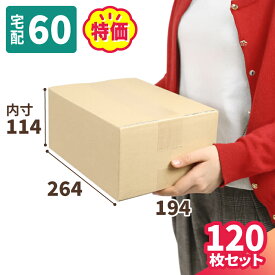 ダンボール 60サイズ 120枚 広告入 B5 (264×194×114) 60サイズダンボール B5サイズ 段ボール 60 ダンボール箱 段ボール箱 梱包資材 梱包材 梱包 箱 宅配箱 ヤマト 宅急便 ヤマト運輸 ゆうパック 佐川 宅配 ゆうパック 小型 小型ダンボール 衣類 通販 発送箱 小物 (2051)