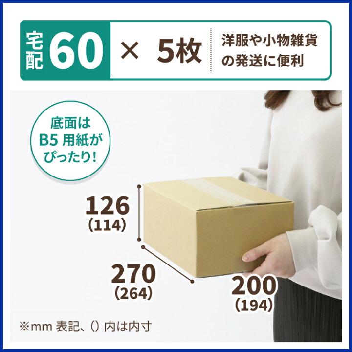 楽天市場】フリマアプリ発送用ダンボール箱セット(中) 3種×5枚(15枚 