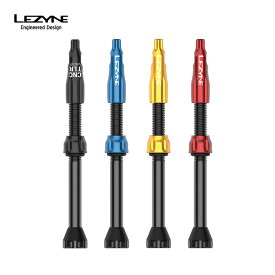 LEZYNE レザイン 自転車 バルブ チューブレスタイヤ用 CNC TLR VALVES 60MM T25レンチ内蔵 バルブコアツール Oリング アルミニウムロックナット付属 フレンチバルブ フロアポンプ ハンドポンプ ブラック ブルー レッド ゴールド