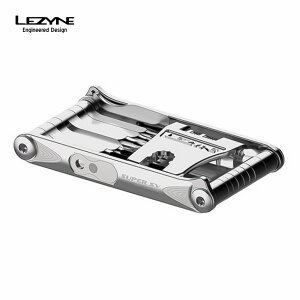 LEZYNE レザイン 自転車 メンテナンス マルチツール SUPER SV 22 薄型 軽量 コンパクト 六角レンチ ドライバー ボトルオープナートルクレンチ ステンレスチェーンカッター シルバー 重量144g