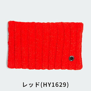 【30%OFF】adidas アディダス レディース ゴルフ ネックウォーマー シェニールネックウォーマー DKL25 23FW 秋冬 フリース裏地 金属製グロメット 防寒 ポリエステル レッド ブラック