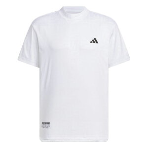 【セール 25%OFF】 adidas アディダス メンズ ゴルフウェア シャツ BOSロゴ柄デボス モックネック 半袖シャツ KVH25 25SS 春夏 AEROREADY 後ろ裾長め レギュラーフィット リサイクル素材 エンボス加工