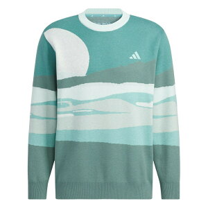【セール 10%OFF】adidas アディダスメイド メンズ ゴルフウェア セーター メンズ グラフィックセーター 長袖 JL7951 25FW 秋冬 ニットデザイン レギュラーフィット 通気性 プルオーバーデザイン