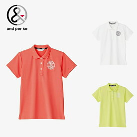30%OFF セール and per se アンパスィ レディース ゴルフウェア シャツ SWING DRY シードステッチ 半袖ポロシャツ AFS9704V1 24SS 春夏 ストレッチ 吸汗速乾 UVプロテクト ホワイト ライムイエロー オレンジ