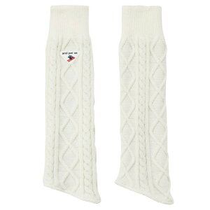 【セール 10%OFF】and per se アンパスィ レディース ゴルフ 保温 レッグウォーマー AFF8315 25FW 秋冬 保温性 防寒対策 ケーブル編みニット マイクロフリース お洒落デザイン 機能性 スタイリッシュ
