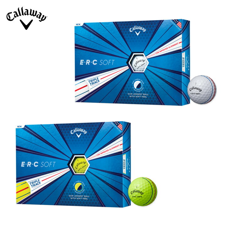 楽天市場 土日もあす楽 Callaway キャロウェイ ゴルフボール 19 Cw19 Erc Soft Triple Erc ソフト ボール 12球入 1ダース イエロー ホワイト ベストスポーツ