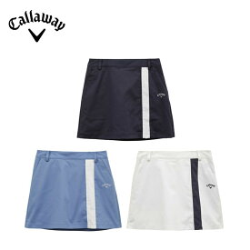 【30％OFF セール】Callaway キャロウェイ レディース ゴルフウェア スカート ハイストレッチドビーインナーショートパンツドッキング型スカート C23128205 23SS 春夏 ホワイトのみ透け防止 脇ジップ付き エンブレム刺繍 代引き手数料無料