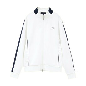 【セール】Callaway キャロウェイ レディース ゴルフウェア ブルゾン ダンボールスウェットブルゾン C24117201 24SS 春夏 ストレッチ感 ロゴアートワーク レトロスポーツスタイル ホワイト グレー