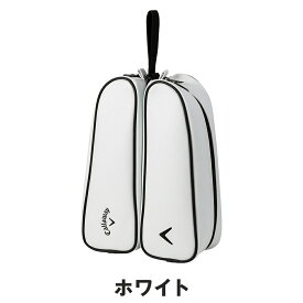 【セール 15%OFF】 Callaway キャロウェイ メンズ ゴルフ シューズバッグ ツアー シューズケース 5925046 25SS 春夏 片足セパレートタイプ シンプルデザイン 機能性 利便性 合成?? ホワイト ブラック