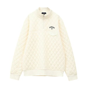 【セール 30%OFF】 Callaway キャロウェイ メンズ ゴルフウェア ミドラー キルトジャカードスウェット C24217112 24FW 秋冬 立体感 プルオーバー ストレッチ性 レトロ お洒落デザイン ポリエステル