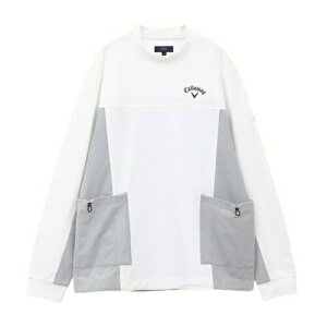 【セール 30%OFF】 Callaway キャロウェイ メンズ ゴルフウェア シャツ カノコ&ドットエアモックネックシャツ C24233104 24FW 秋冬 高通気性 軽量感 裾スピンドル仕様 ドローコード仕様 お洒落デザ