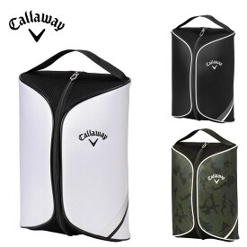 【セール 15%OFF】 Callaway キャロウェイ メンズ ゴルフ シューズバッグ スポーツ シューズケース 5925049 25SS 春夏 シンプルデザイン スポーツモデル 耐久性 機能性 利便性 ポリエステル ホワイトシルバー ブラックガンメタル カモ