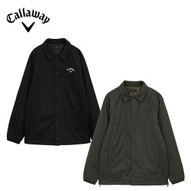 【セール 10%OFF】Callaway キャロウェイ メンズ ゴルフウェア ジャケット 中綿コーチジャケット C25215105 25FW 秋冬 撥水性 ストレッチ 保温性 中綿仕様 アクティブ 背面ロゴロゴ お洒落デザイン 機能性 ナイロン ポリウレタン ポリエステル
