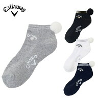 Callaway キャロウェイ レディース ゴルフウェア 靴下 ソックス ラブキャロウェイファーポンポン付きアン…