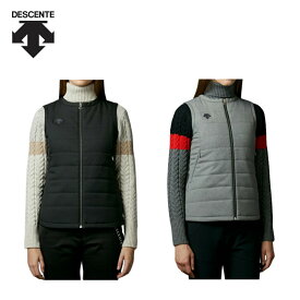 【セール】DESCENTE デサント レディース ゴルフウェア ベスト 中わた 暖かい 冬ゴルフ おすすめ おしゃれ かわいい お得 DGWSJK50 22FW 秋冬 ヒートナビ カジュアルライク 発熱温度レベル調整可能 ポリエステル