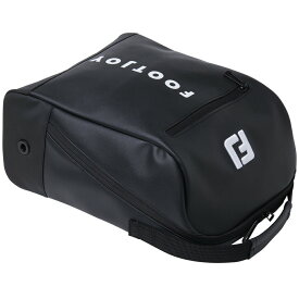 【セール 10%OFF】 FOOTJOY フットジョイ ユニセックス ゴルフ シューズバッグ ラグジュアリーシューズケース FA25SCSC 25SS 春夏 蒸れ防止 ベンチレーション 大開口ダブルファスナー 入れやすい ポケット付き おしゃれ かっこいい 合成皮革 ブラック
