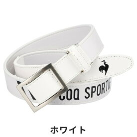 【P3倍】【セール】le coq sportif ルコックスポルティフ メンズ ゴルフウェア ベルト ピン無しストレッチベルト QGBXJH01 24SS バックル伸縮ベルト ストレッチ素材 ロゴプリント 合成皮革 ブラック ホワイト