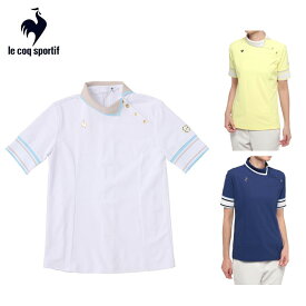 40%OFF セール le coq sportif ルコック レディース ゴルフウェア シャツ 変形襟五分丈シャツ RIJOUME リジューム QGWXJA28 24SS 春夏 吸汗速乾 ストレッチ UV CUT UPF50 SUNSCREEN DESCENTE ECO
