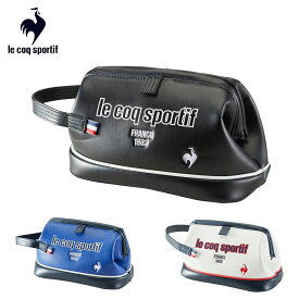 【セール 20%OFF】 le coq sportif ルコックスポルティフ メンズ ゴルフ ポーチ がま口開口 マグネットカートポーチ LG5STT42M 25SS 春夏 機能性 利便性 カジュアル 大容量 お洒落デザイン 合成皮革 ブラック ブルー ホワイト